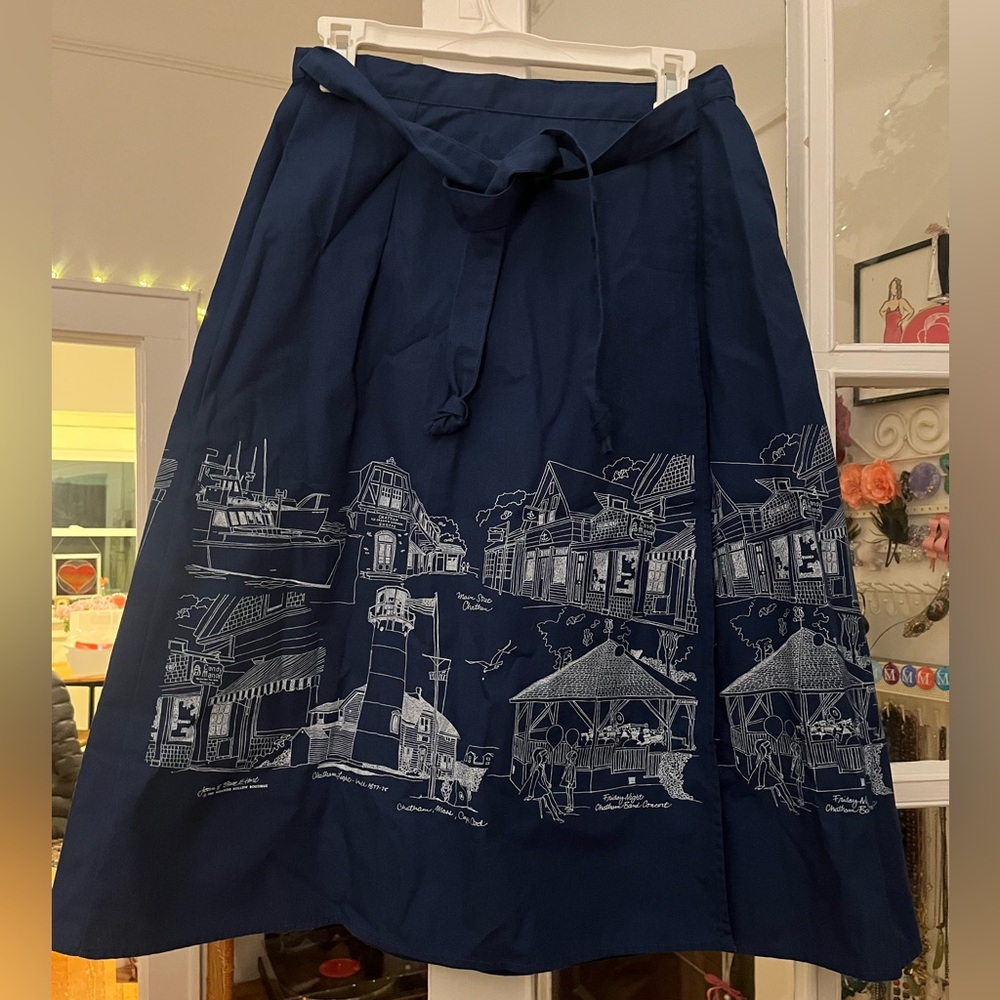 Vintage Cape Cod Chatham Massachusetts wrap skirt, Joan and Bruce E. Hart